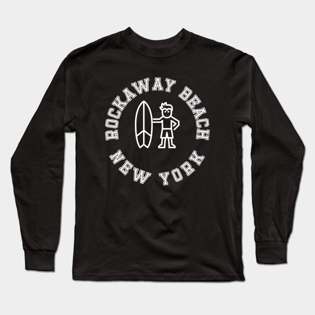 Rockaway Beach (Dark Colors) Long Sleeve T-Shirt by Proud Town Tees